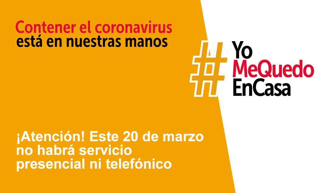 La ERU no prestará atención presencial ni telefónica el próximo viernes 20 de marzo